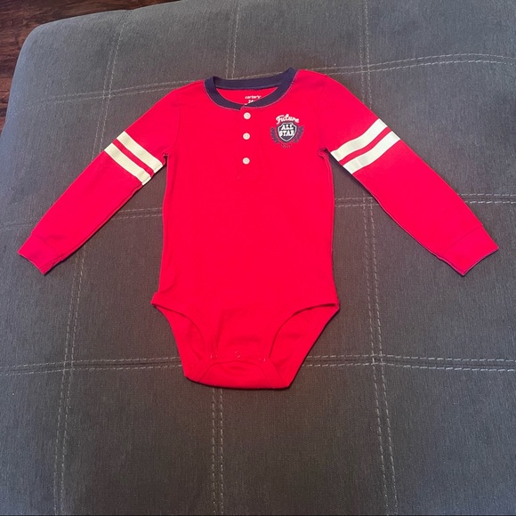 3/$25 Carter’s Long Sleeve Boys Graphic Red Onsie NWOT - Picture 10 of 12